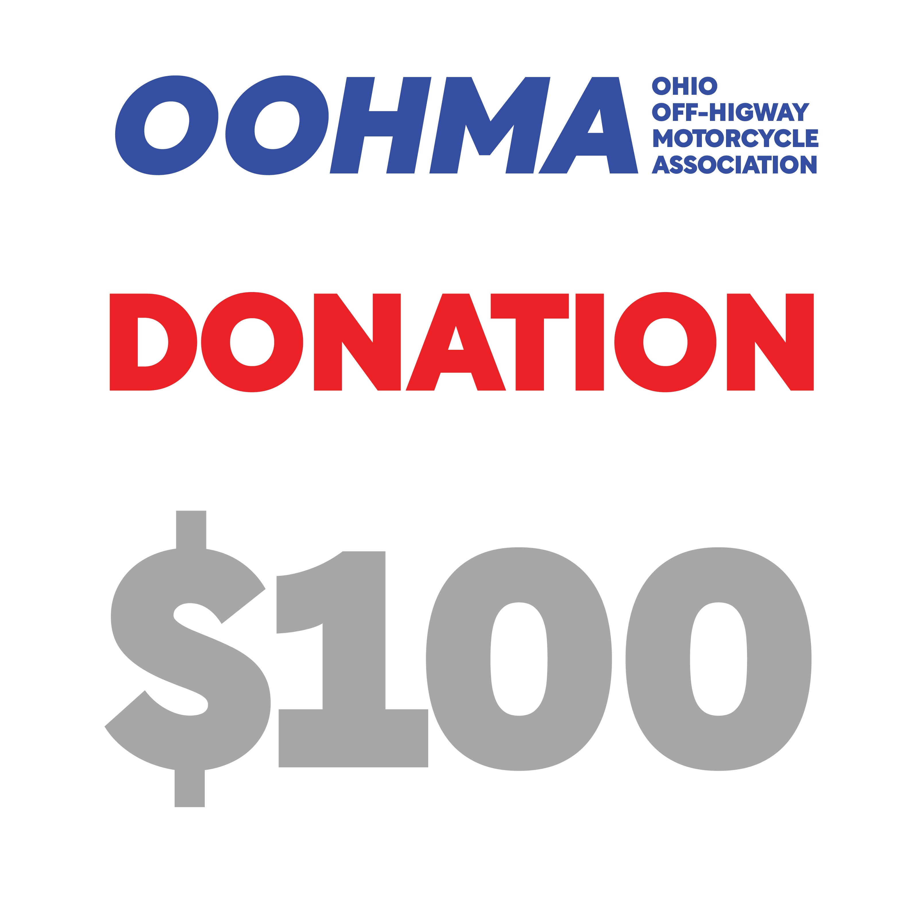 OOHMA - $100  - Donation